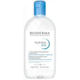 BIODERMA HYDRABIO H2O NAWILŻAJĄCY PŁYN MICELARNY DO OCZYSZCZANIA SKÓRY TWARZY I DEMAKIJAŻU 500 ML